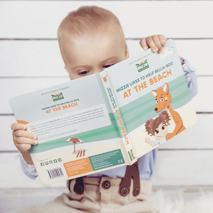 Mizzie The Kangaroo Baby Board Book Educational Toy with baby