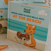 Mizzie The Kangaroo Baby Board Book Educational Toy At the Beach